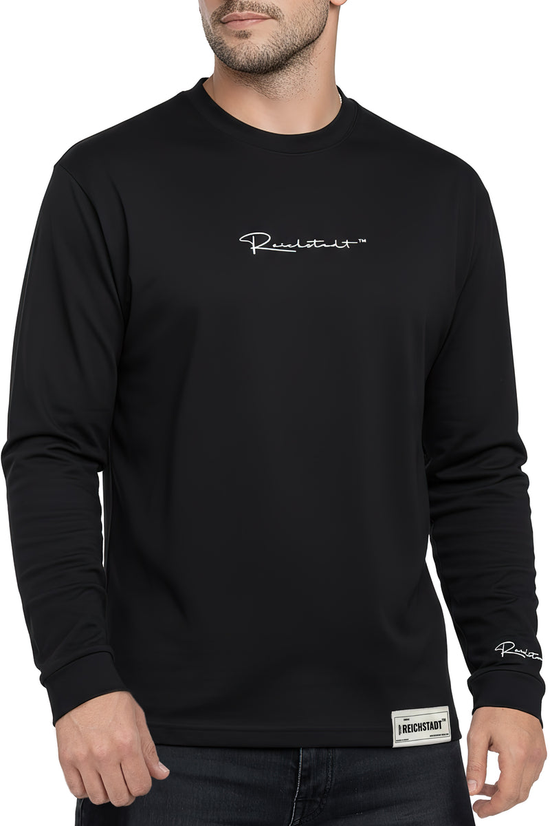 Herren Oversized Langarm Shirt 23RS042 - Black