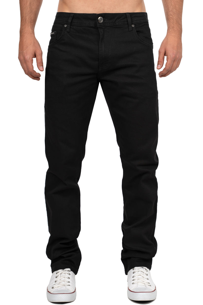Herren Slim Fit Jeans Stonewashed CD820 - Black