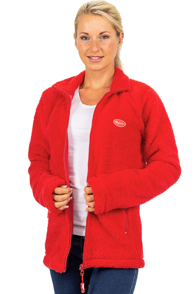 Damen Regular Fit Fleecejacke Kuschelige in Red – Reichstadt