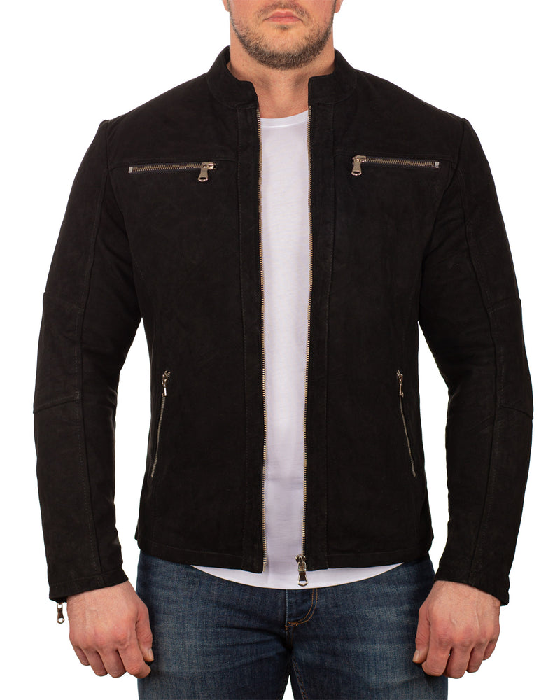 Herren Slim Fit Jacke in Black – Reichstadt