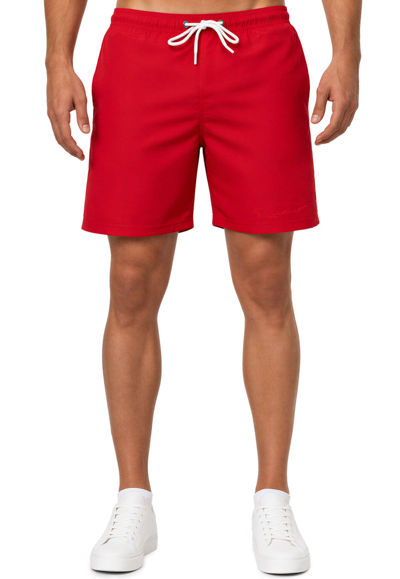 Herren Regular Fit Shorts Mid Waist in Red – Reichstadt