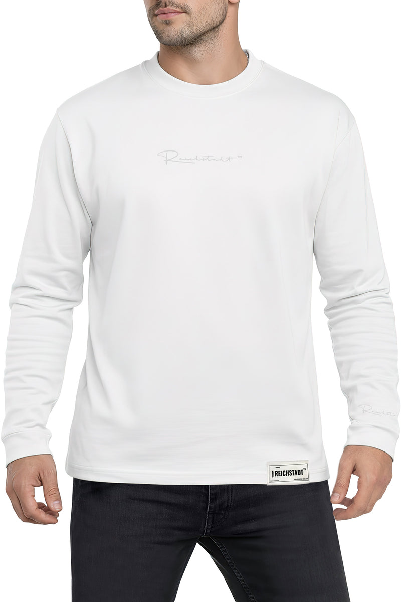 Herren Oversized Langarm Shirt in White – Reichstadt