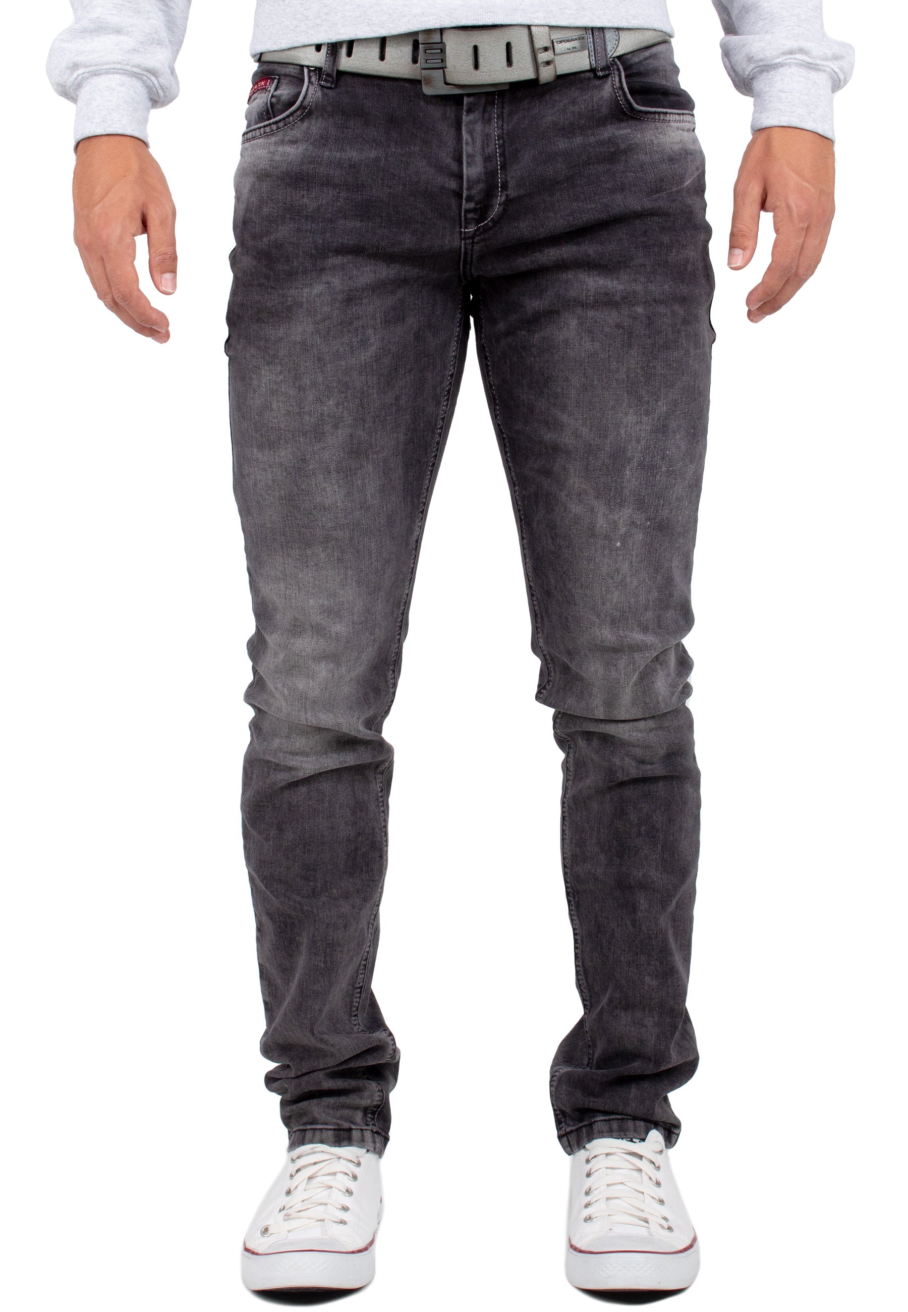 Herren Slim Fit Jeans Stonewashed CD533 - Grey
