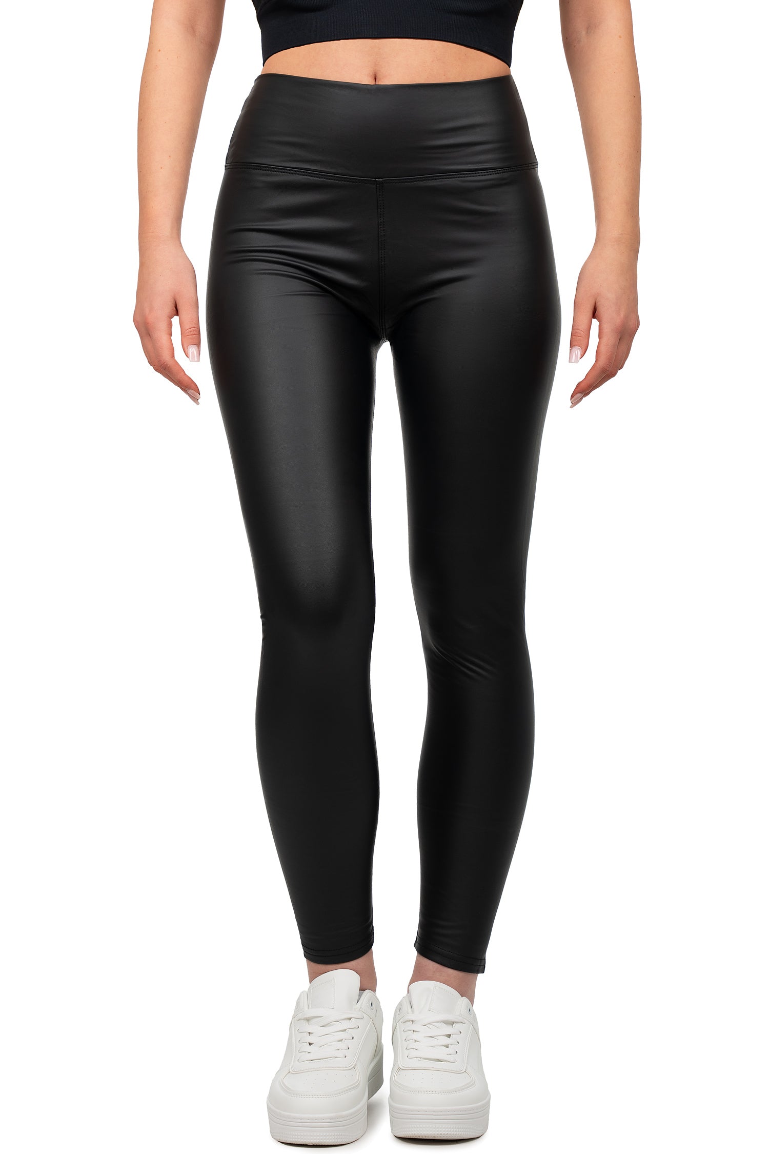Damen Skinny Fit Hose High Waist in Black – Reichstadt