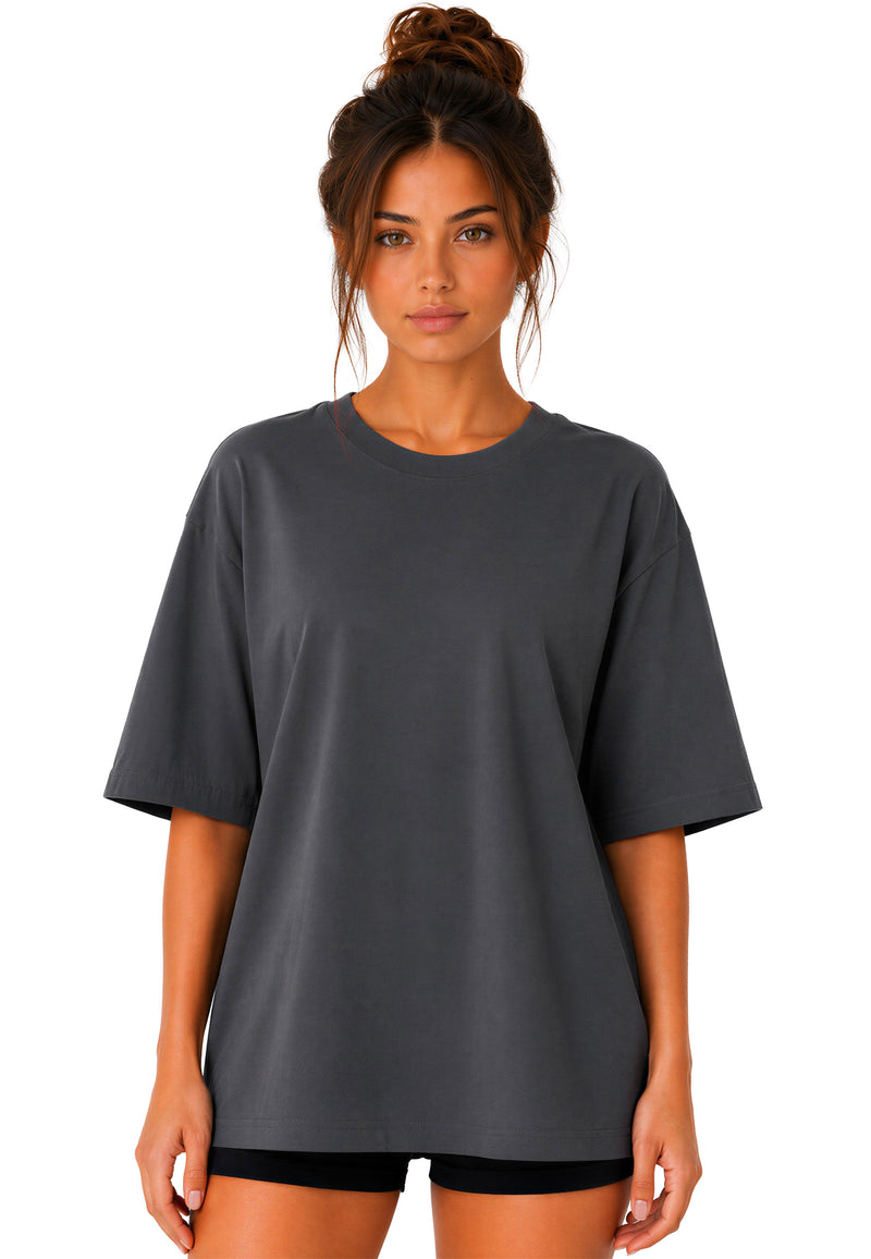 Damen Oversized Oversized T-Shirt 25RSW070 - Dark Grey