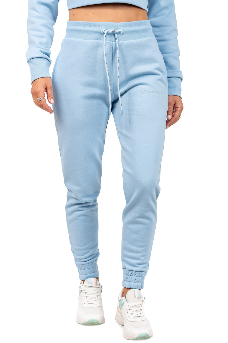 Damen Slim Fit Jogginghose Marken-Stick in Baby Blue – Reichstadt