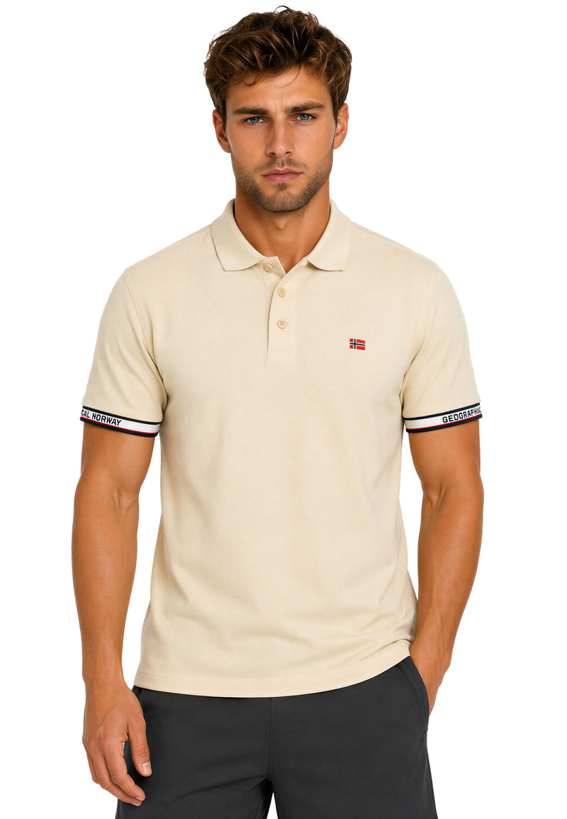 Herren Regular Fit Poloshirt koliar men in Off White – Geographical Norway