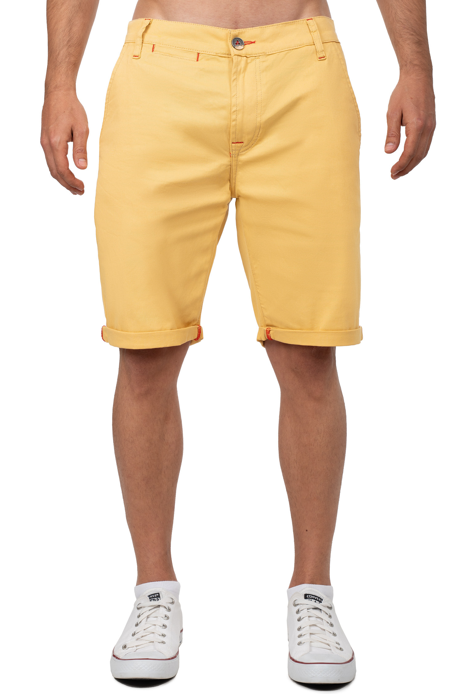 Herren Regular Fit Shorts Logo-Detail in Mustard – Cipo & Baxx