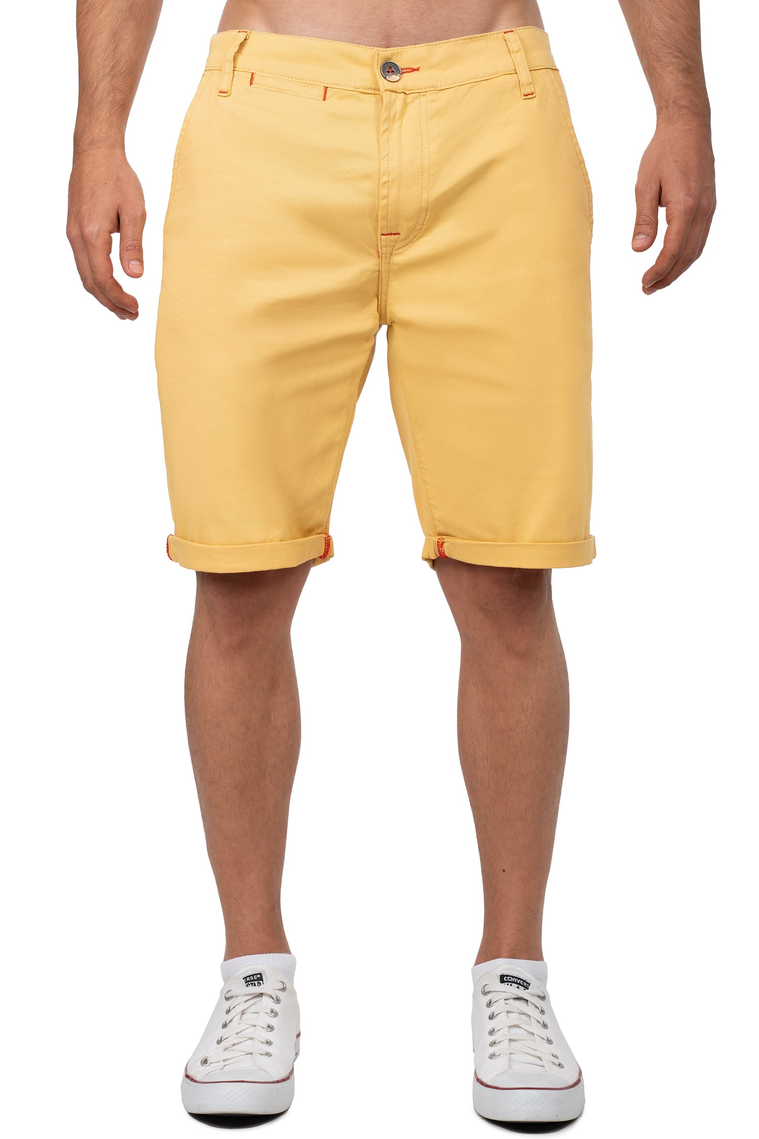 Herren Regular Fit Shorts Logo-Detail in Mustard – Cipo & Baxx