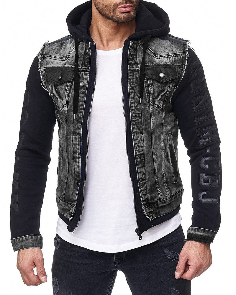 Herren Regular Fit Jacke Denim CJ155 - Black