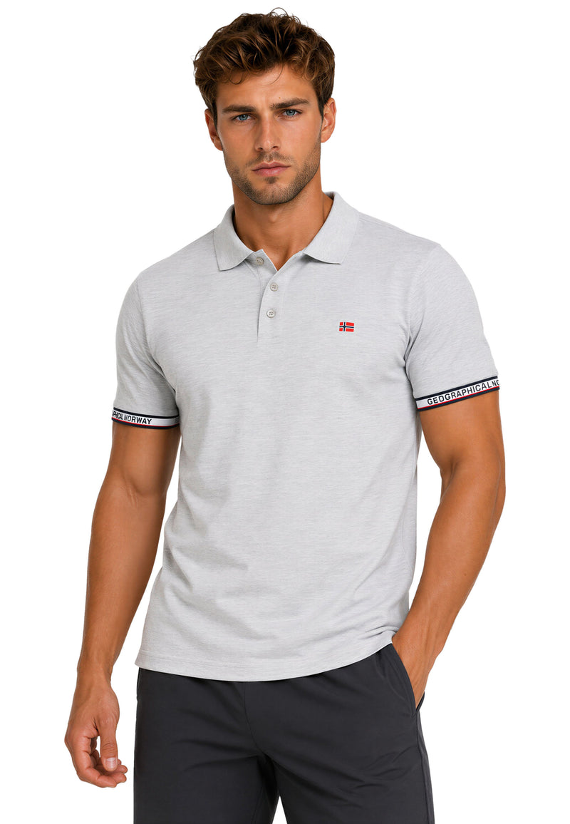 Herren Regular Fit Poloshirt koliar men in Blended Grey – Geographical Norway