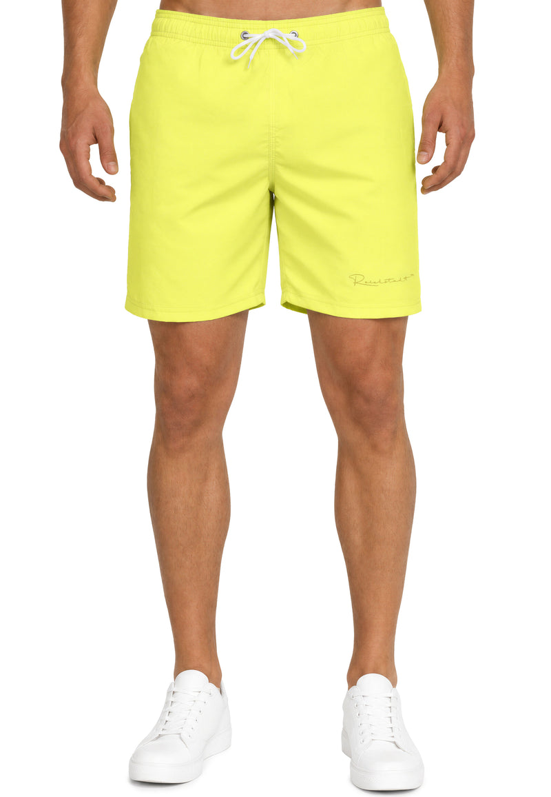 Herren Regular Fit Shorts Mid Waist in Neon Yellow – Reichstadt