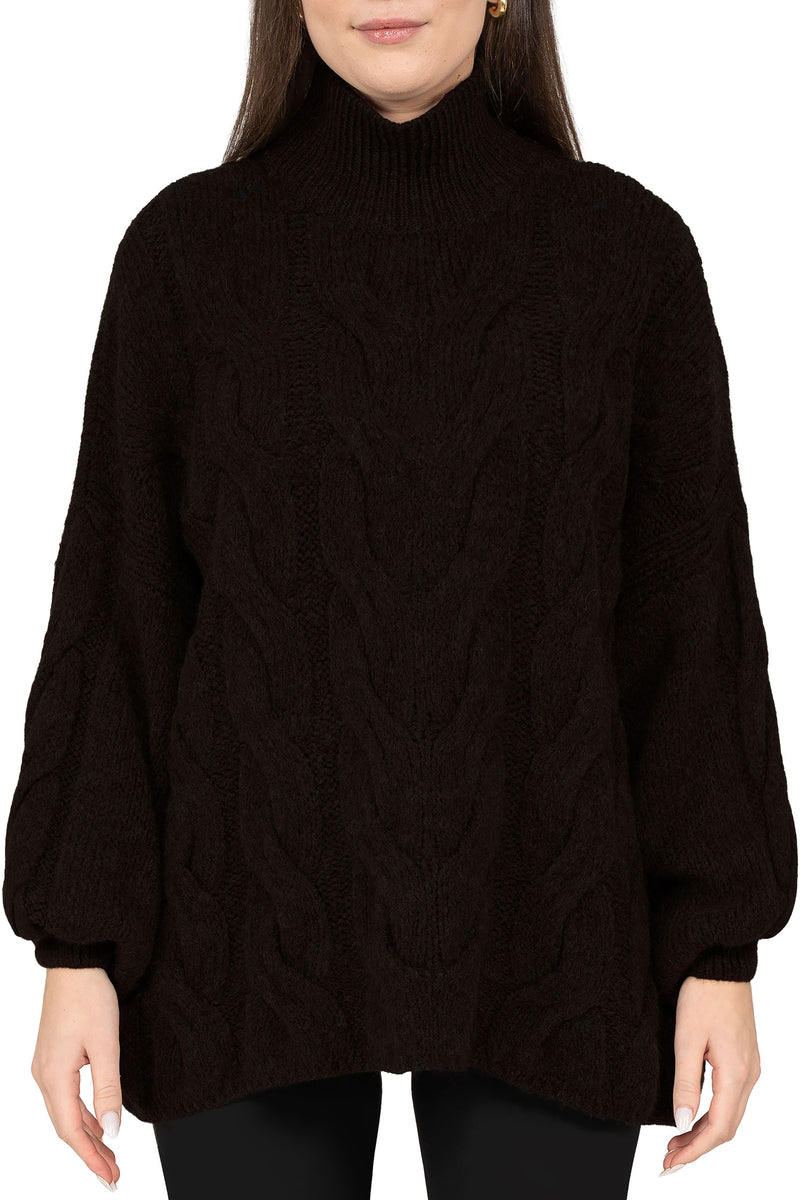 Damen Relaxed Fit Strickpullover in Brown – Reichstadt