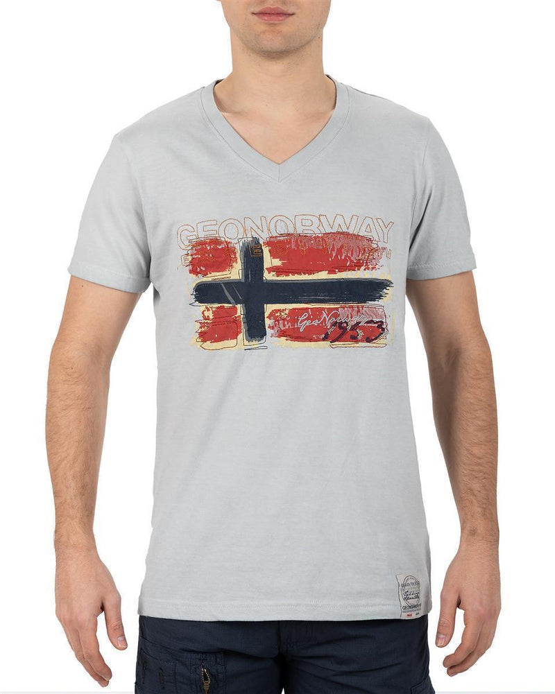 Herren Regular Fit T-Shirt joasis in Light Grey – Geo Norway