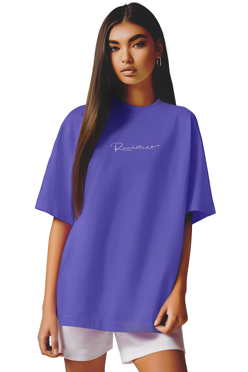 Damen Oversized T-Shirt Brand Stick in Light Purple – Reichstadt