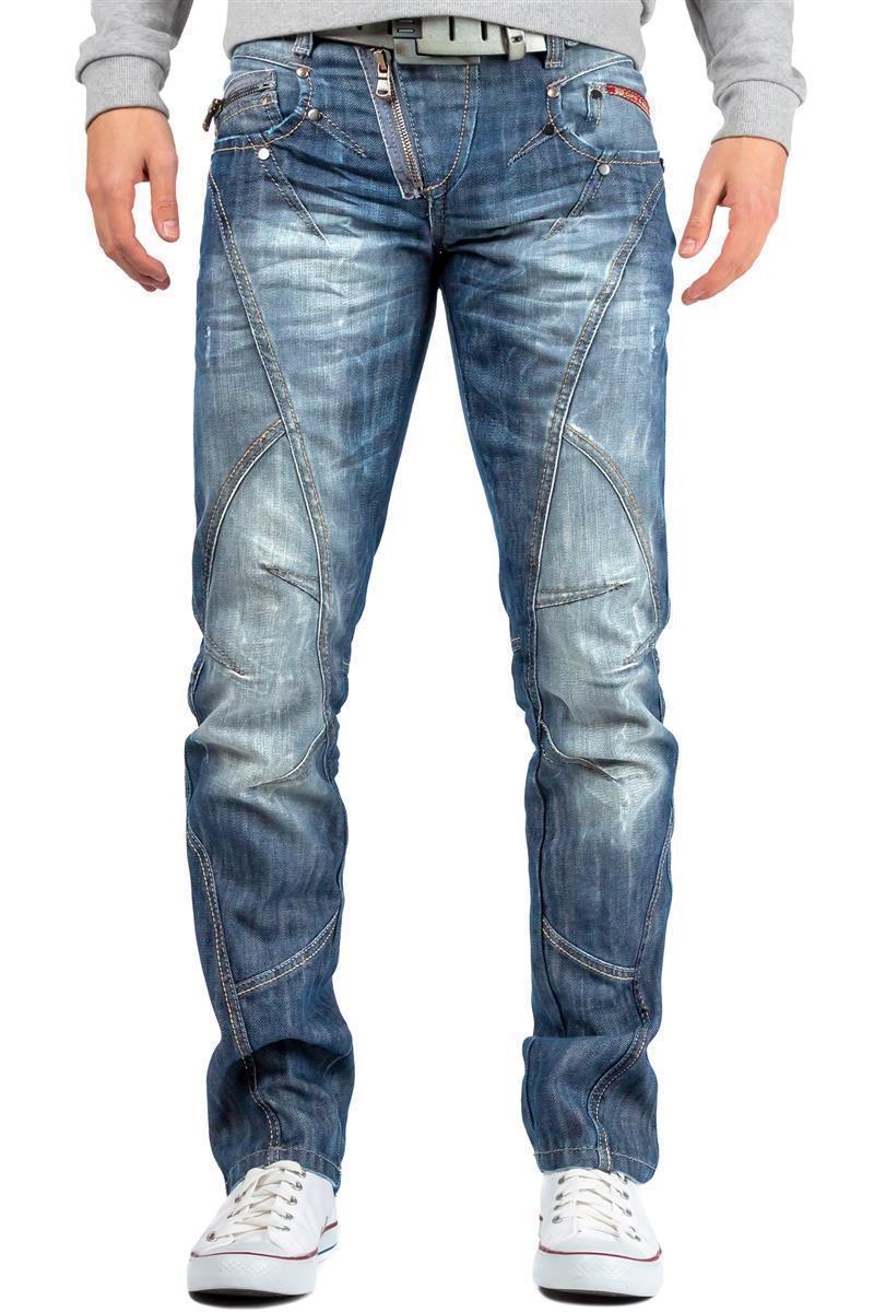 Herren Regular Fit Jeans Stonewashed C0751 - Blue