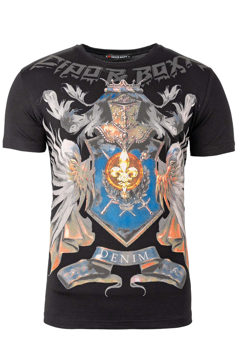 Herren Slim Fit T-Shirt in Black – Cipo & Baxx