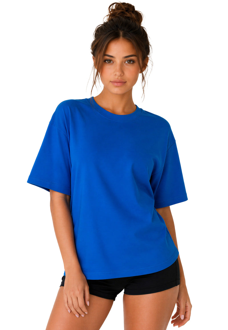 Damen Regular Fit T-Shirt Shoulder Drop 25RSW071 - Navy Blue