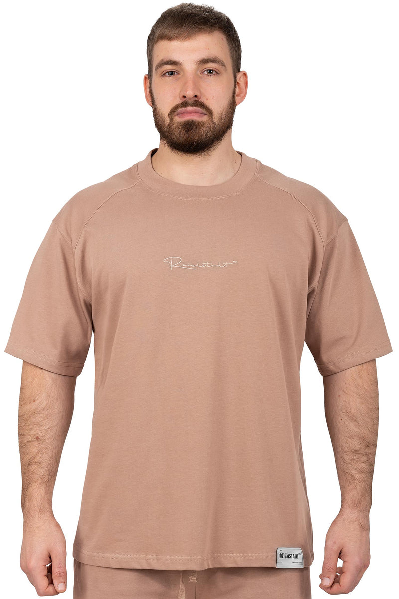 Herren Oversized T-Shirt in Warm Brown – Reichstadt