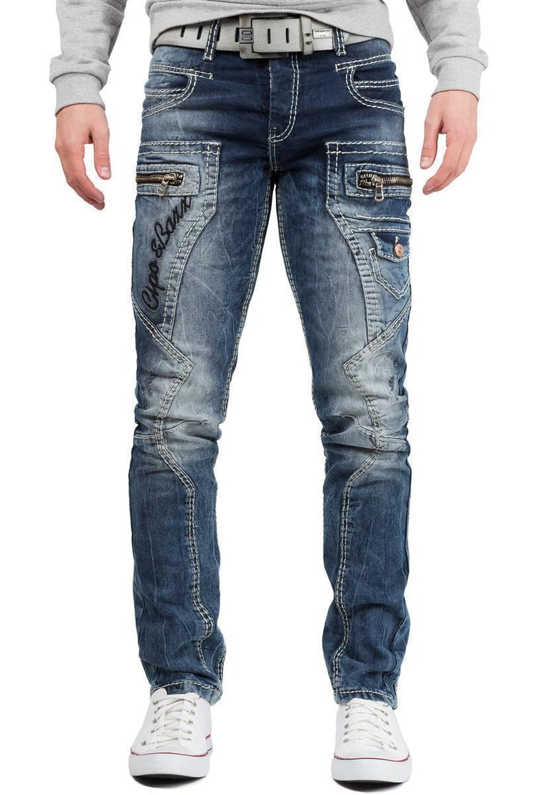 Regular Fit Jeans Zipper in Blue – Cipo & Baxx