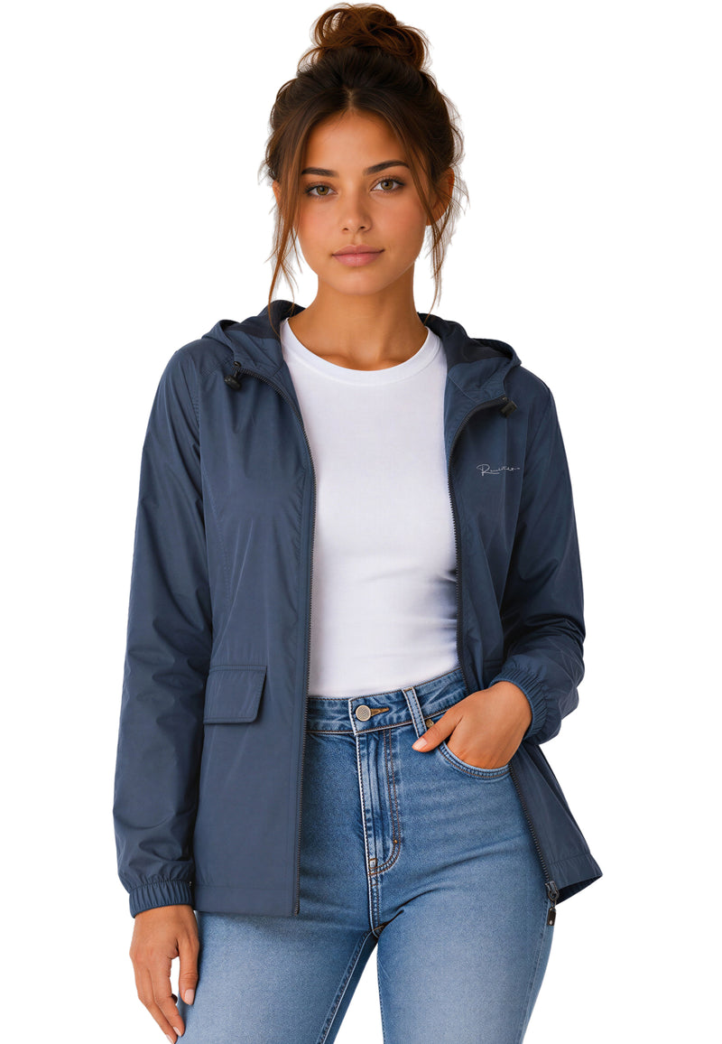 Damen Relaxed Fit Allwetter Windbreaker 24RSW054 - Navy