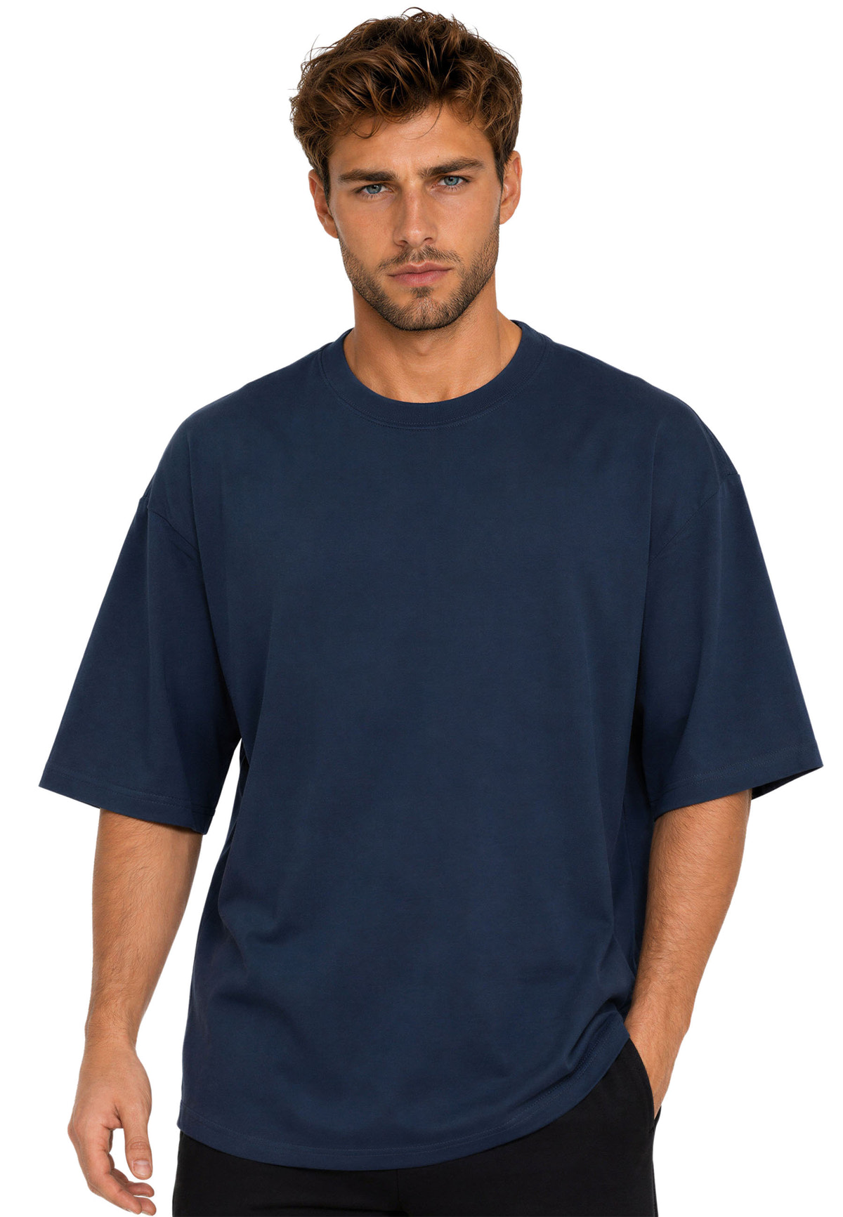 Herren Oversized T-Shirt in Dark Blue – Reichstadt