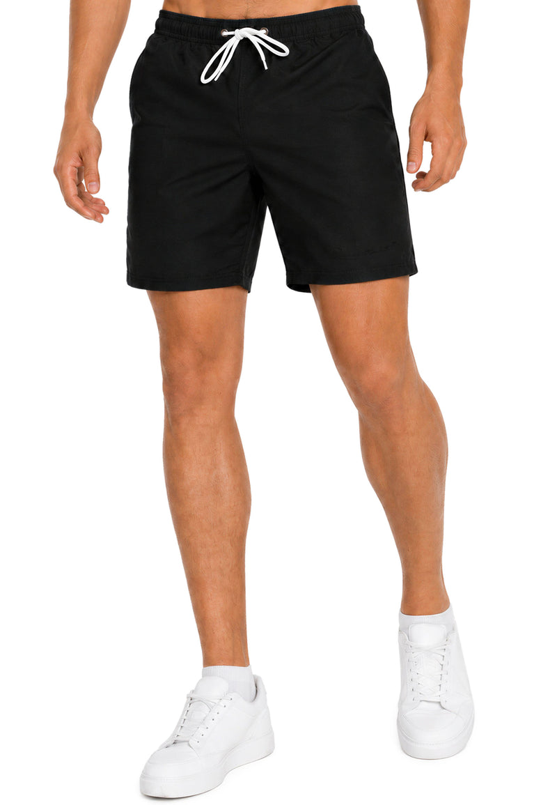 Herren Regular Fit Shorts Mid Waist in Black – Reichstadt