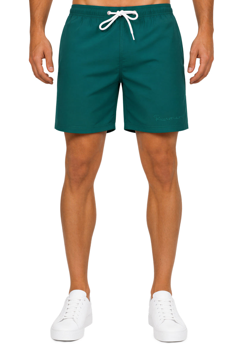 Herren Regular Fit Shorts Mid Waist in Dark Green – Reichstadt