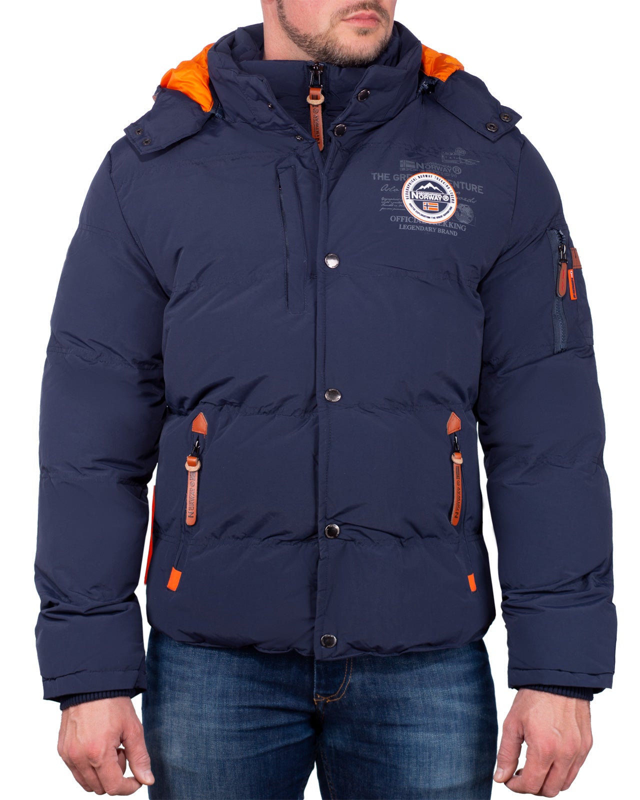 Herren Regular Fit Steppjacke verveine in Navy – Geographical Norway