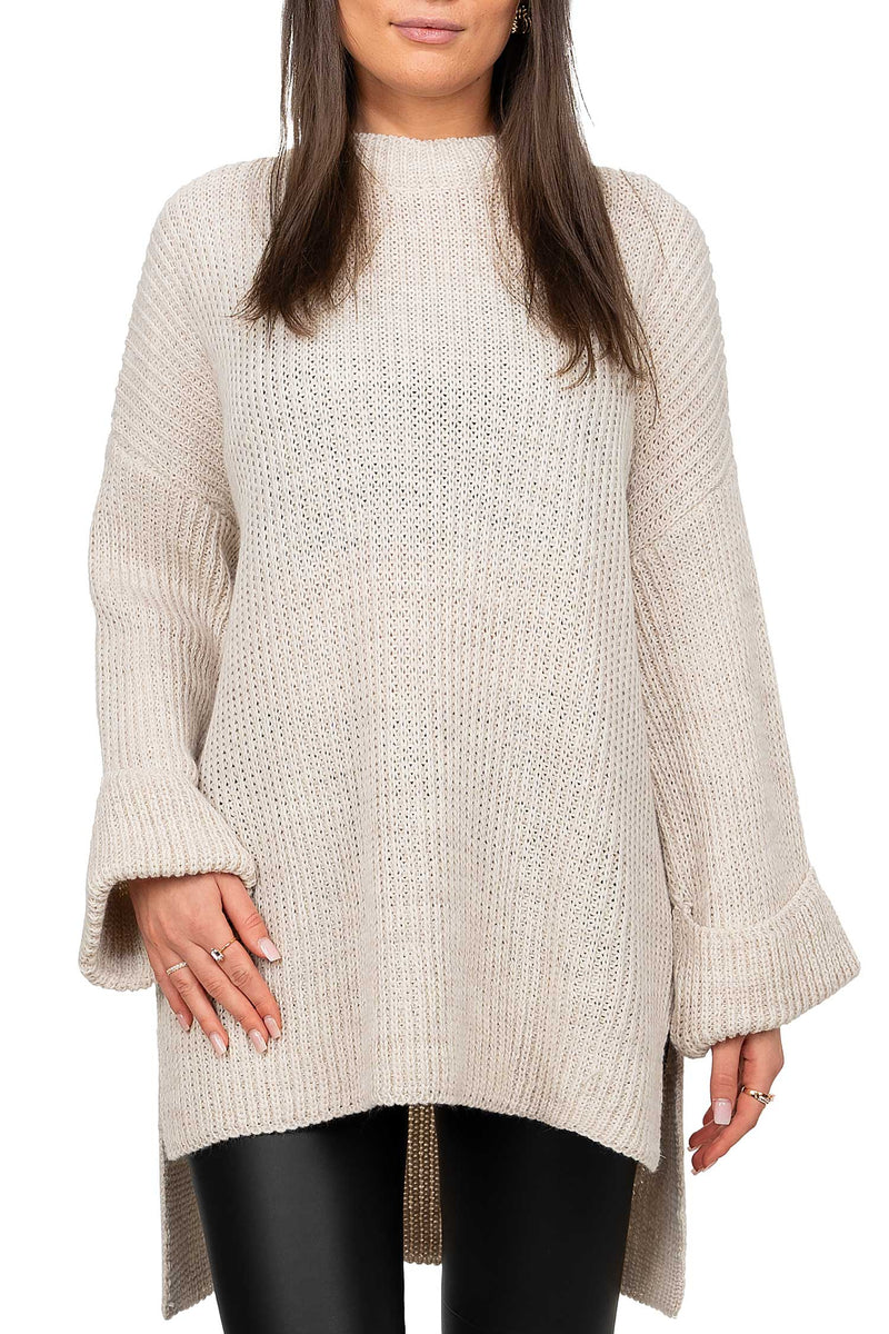 Damen Relaxed Fit Pullover in Beige – Reichstadt