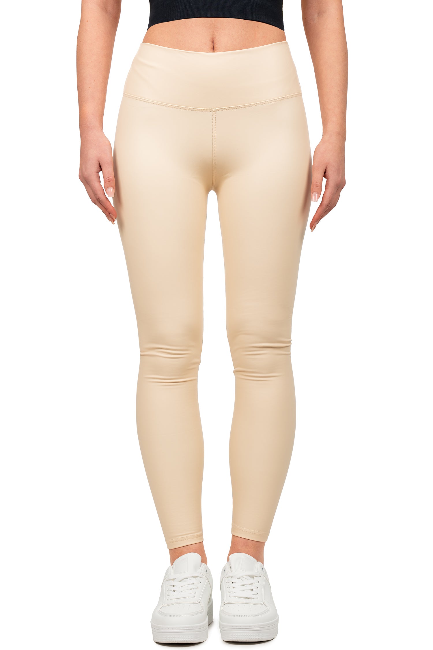 Damen Skinny Fit Hose High Waist in Light Beige – Reichstadt