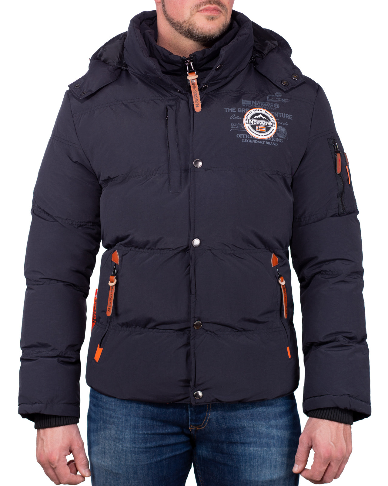 Herren Regular Fit Jacke verveine in Black – Geographical Norway