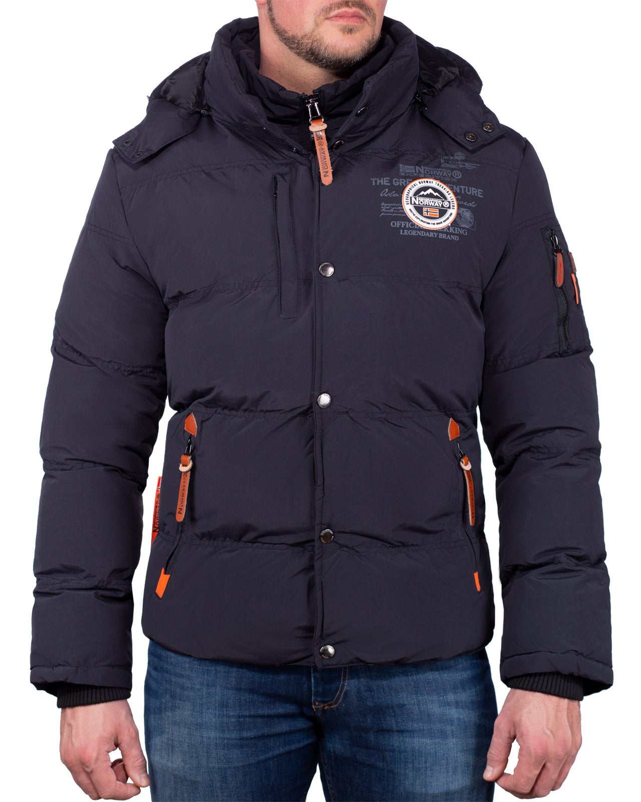 Herren Regular Fit Jacke verveine in Black – Geographical Norway
