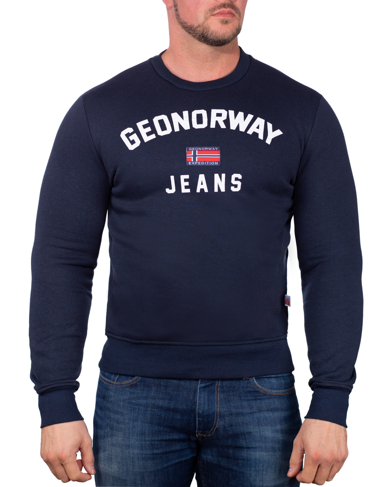 Herren Regular Fit Pullover gassier in Navy – Geo Norway