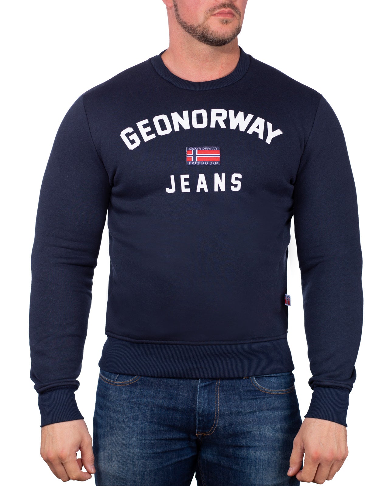 Herren Regular Fit Pullover gassier in Navy – Geo Norway