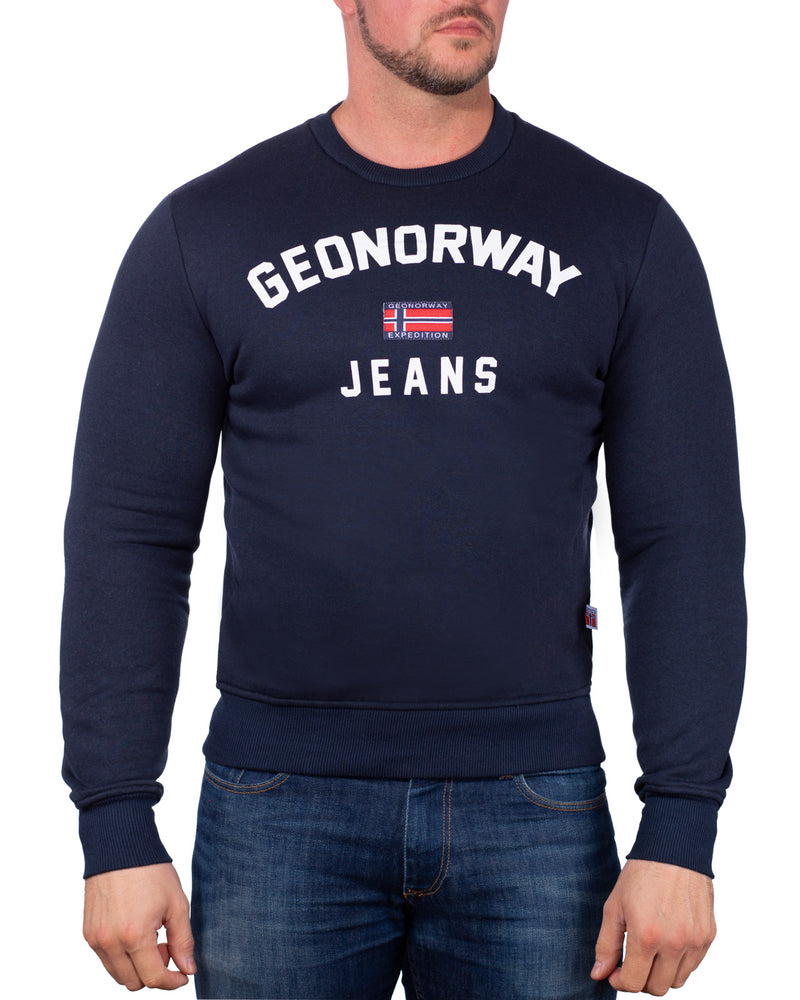 Herren Regular Fit Pullover gassier in Navy – Geo Norway