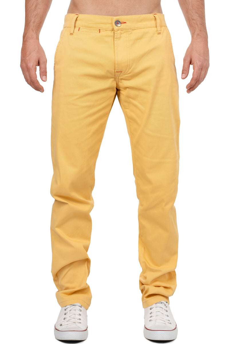 Herren Regular Fit Hose Mid Waist in Mustard – Cipo & Baxx