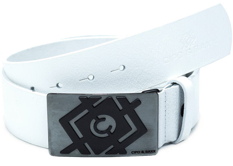 Herren Gürtel in White – Cipo & Baxx