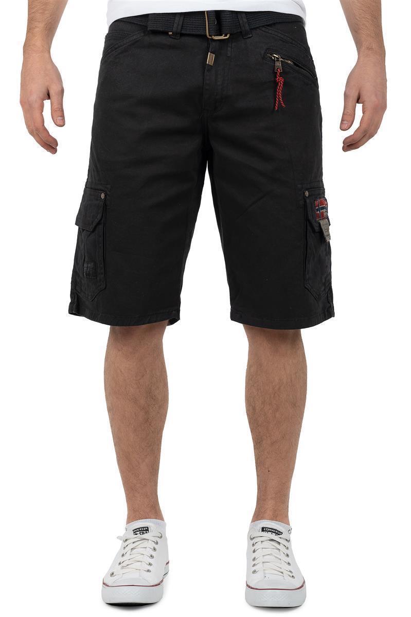 Herren Regular Fit Cargo Shorts Mid Waist palaga men in Black – Geo Norway