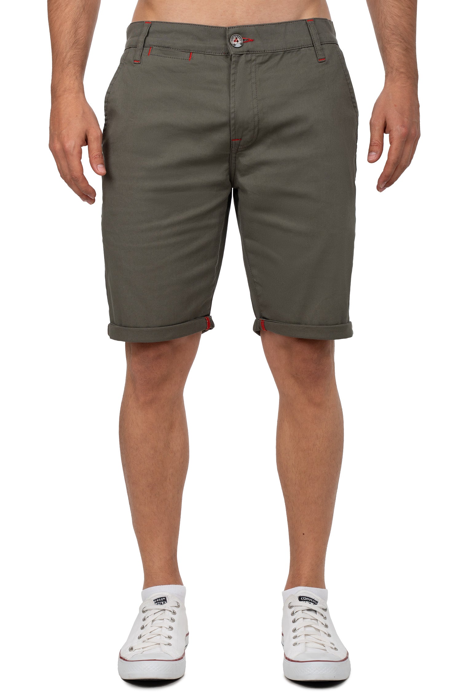 Herren Regular Fit Shorts Logo-Detail CK272 - Khaki