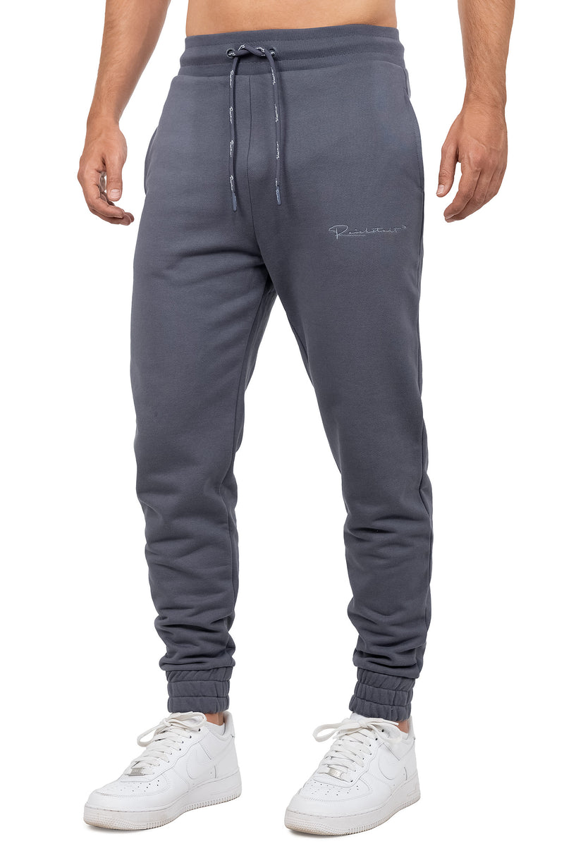 Herren Regular Fit Jogginghose Marken-Stick in Anthracite – Reichstadt