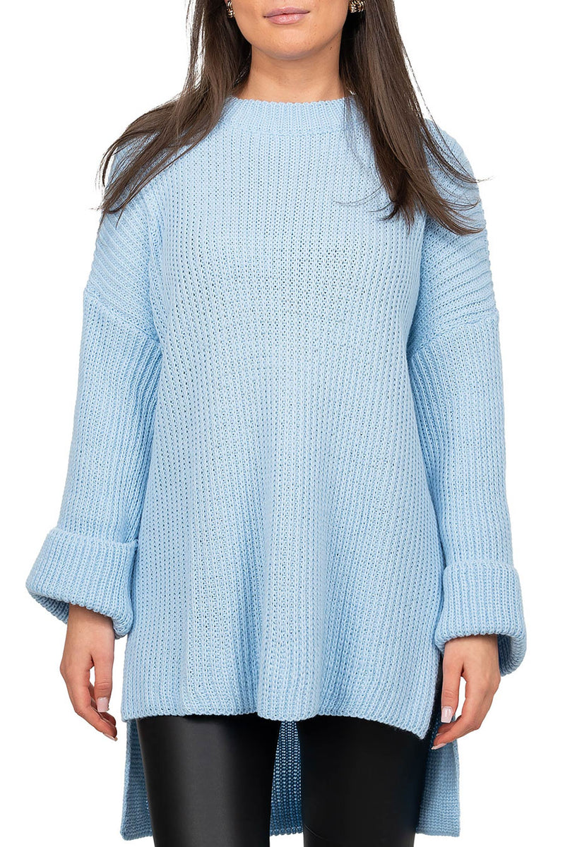 Damen Relaxed Fit Pullover in Baby Blue – Reichstadt