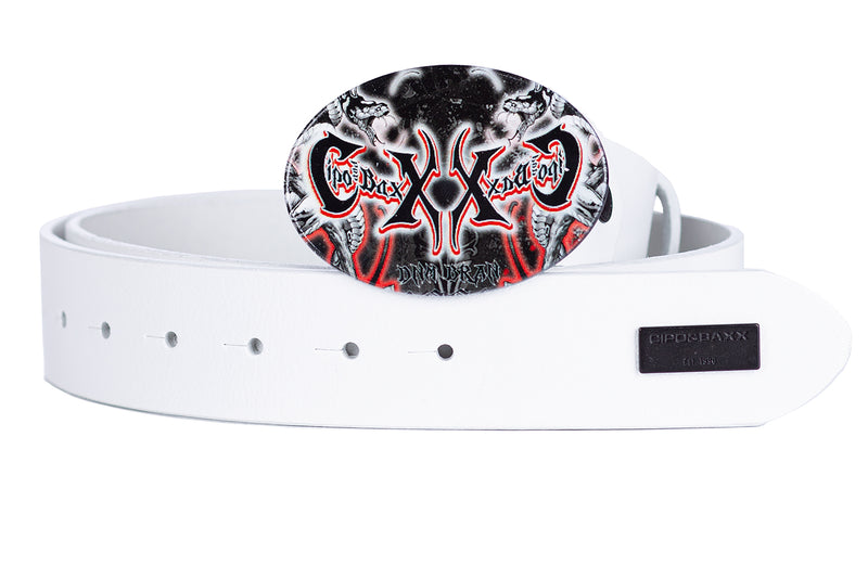 Herren Gürtel in White – Cipo & Baxx