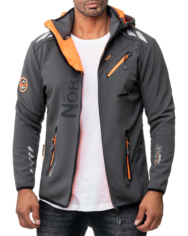 Herren Regular Fit Softshelljacke royaute men in Dark Grey – Geographical Norway