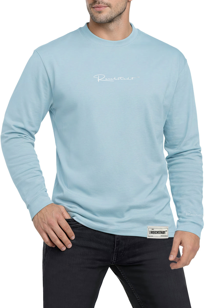 Herren Oversized Langarm Shirt 23RS042 - Baby Blue