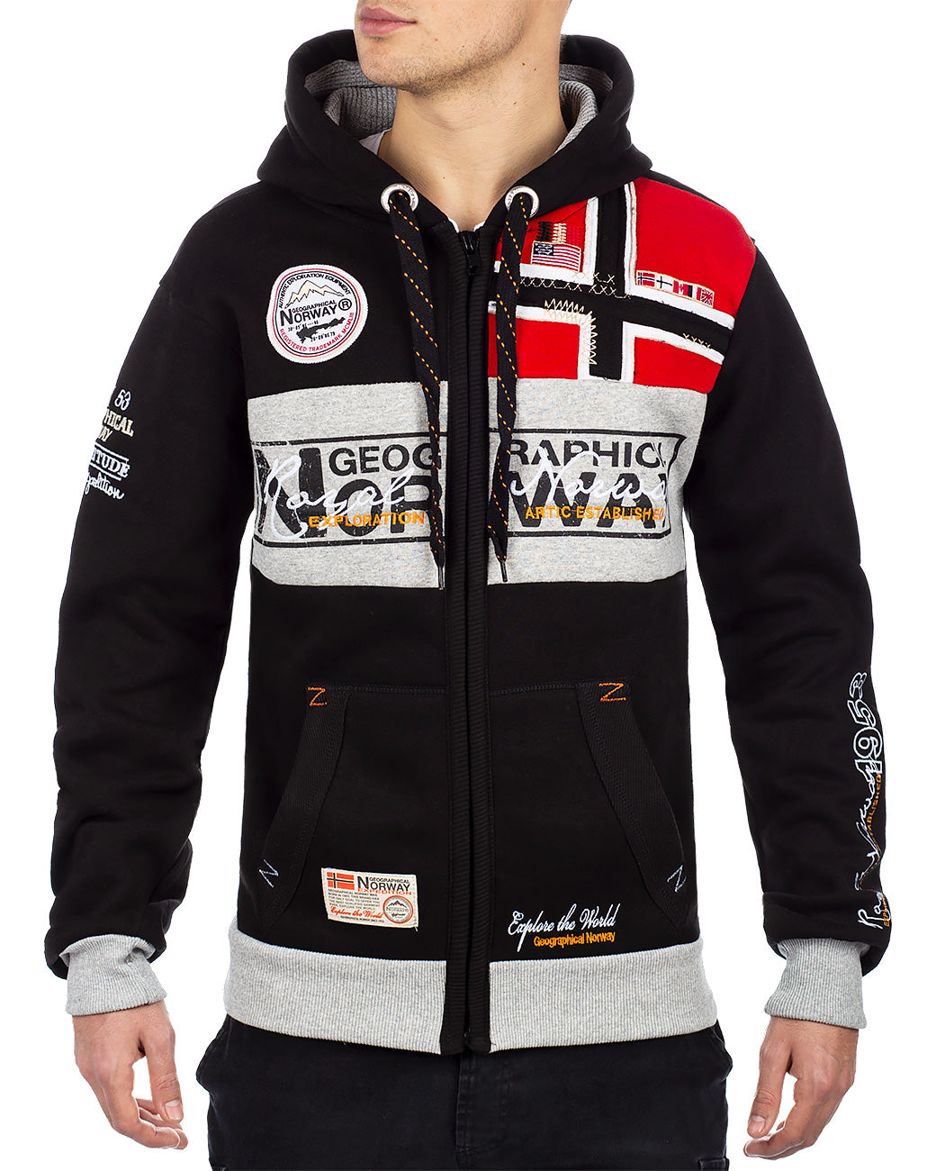 Herren Regular Fit Sweatjacke flyer - Black