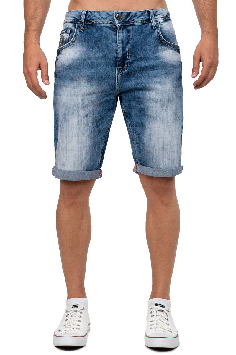 Herren Regular Fit Shorts Stonewashed in Blue – Cipo & Baxx