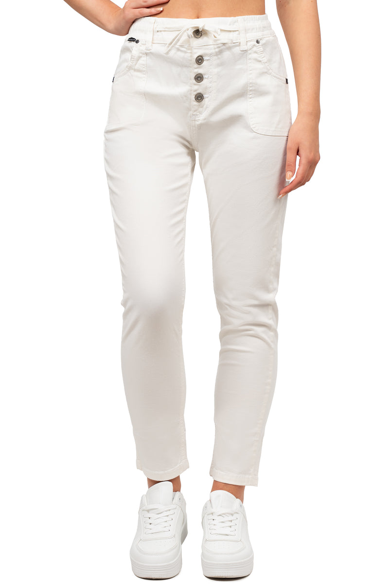 Damen Regular Fit Hose Mid Waist in White – Cipo & Baxx