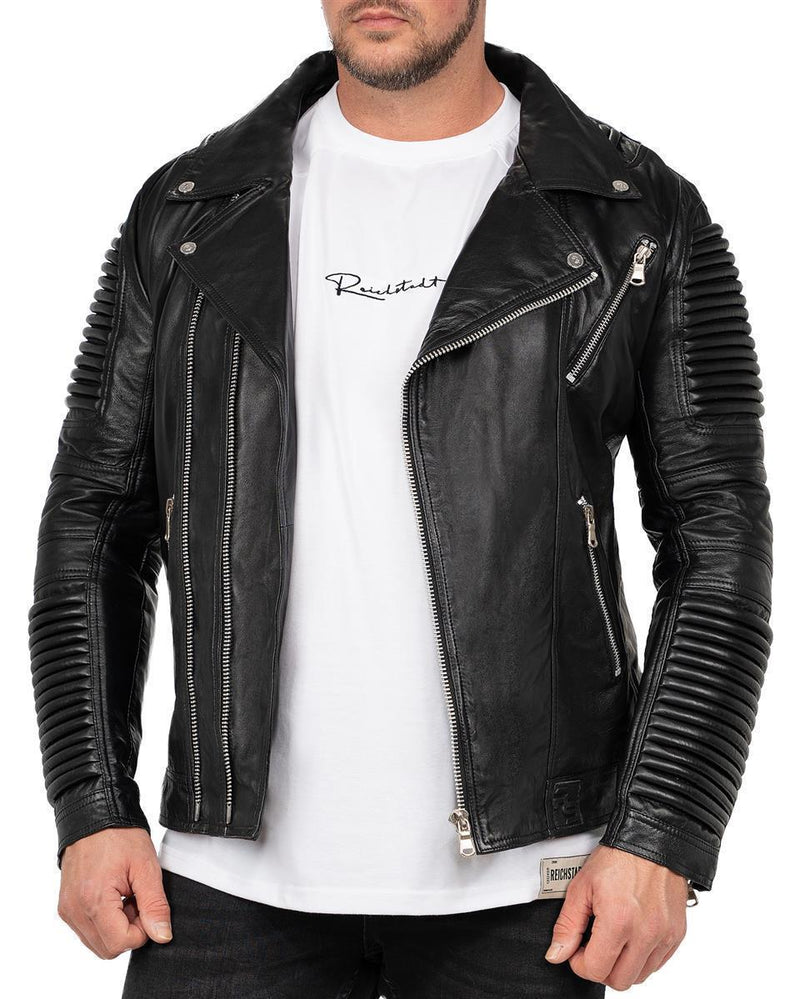 Herren Slim Fit Jacke in Black – Reichstadt