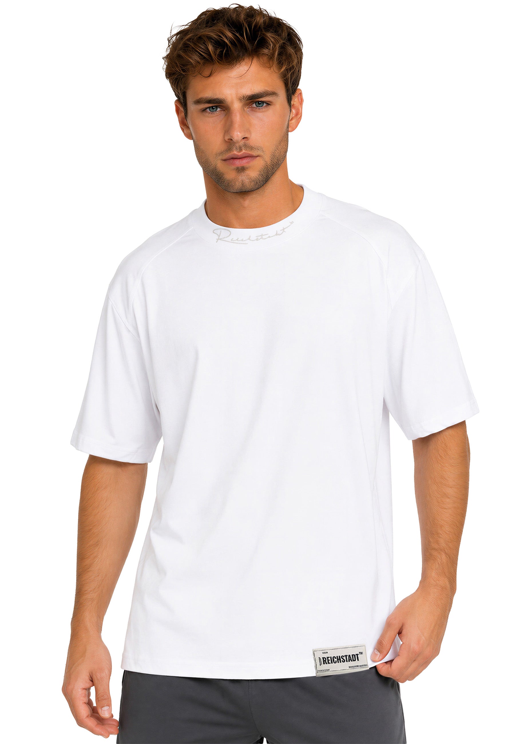 Herren Relaxed Fit T-Shirt 23RS041 - White